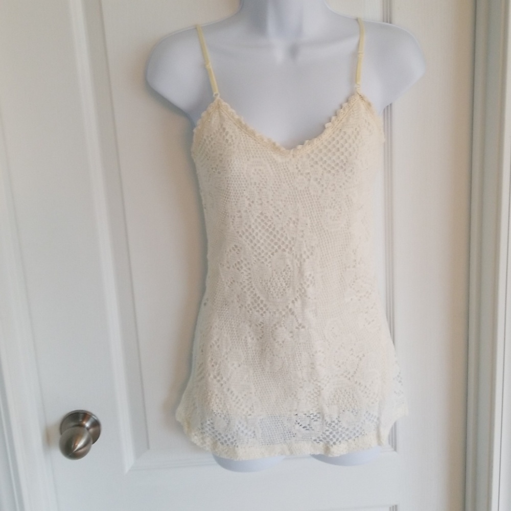 Cream Lace Tank